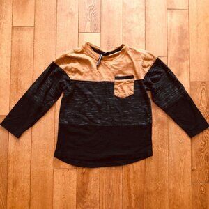 T-shirt With Pocket Long Sleeves Color Block
